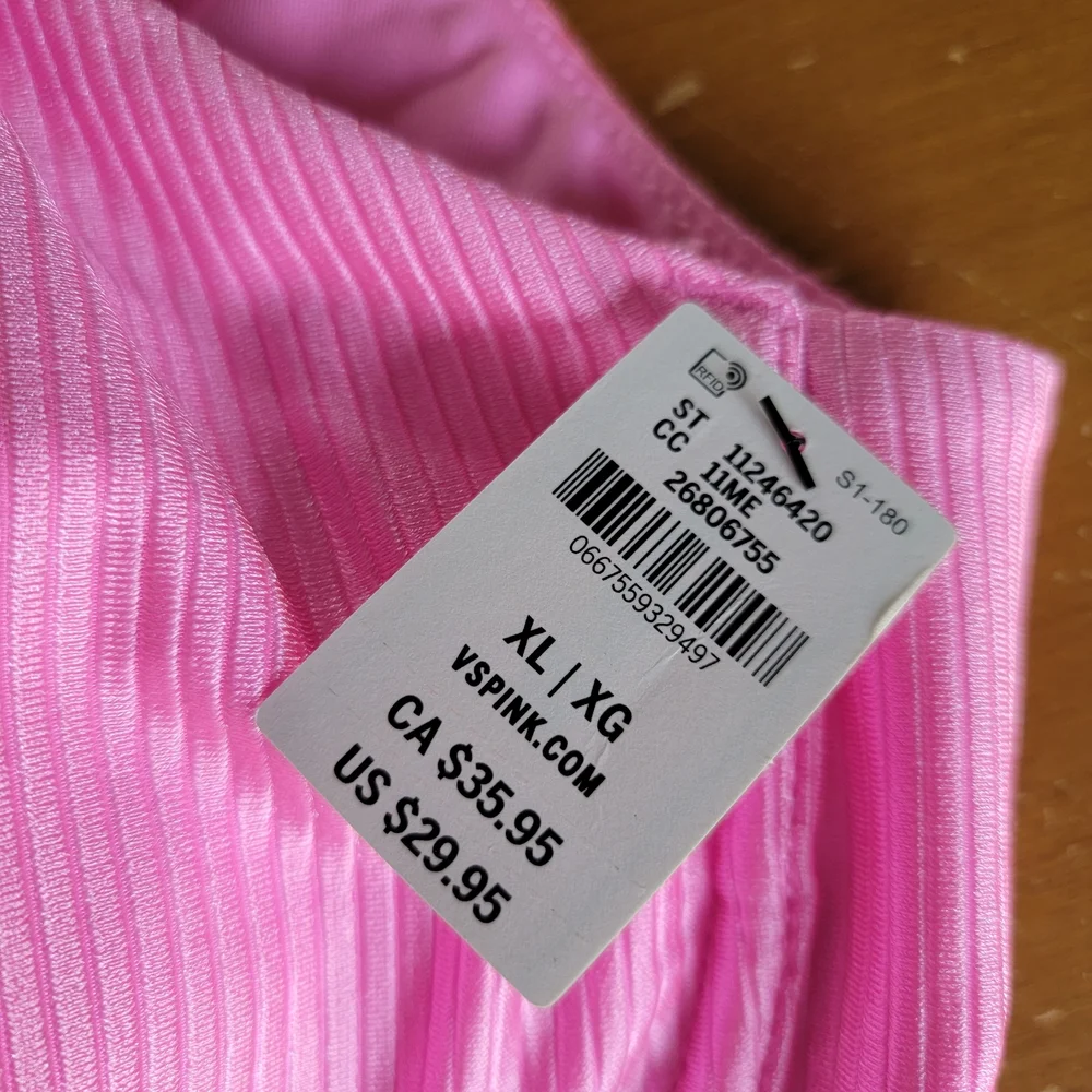 Victoria's Secret PINK Wave Monowire Bikini Top And Matching Lola Skirt Size XL